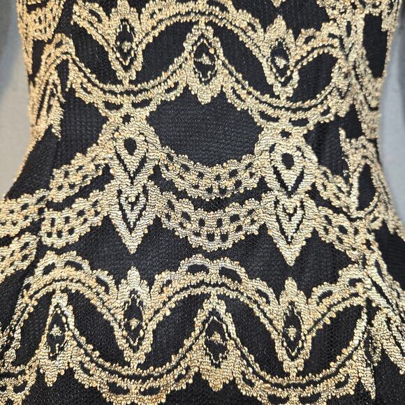 Alt B Womens Small Peplum Top Metallic Lace Romantic Soft Glam Dark Feminine - Picture 4 of 11